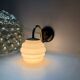 Brass and glass swan neck wall lights