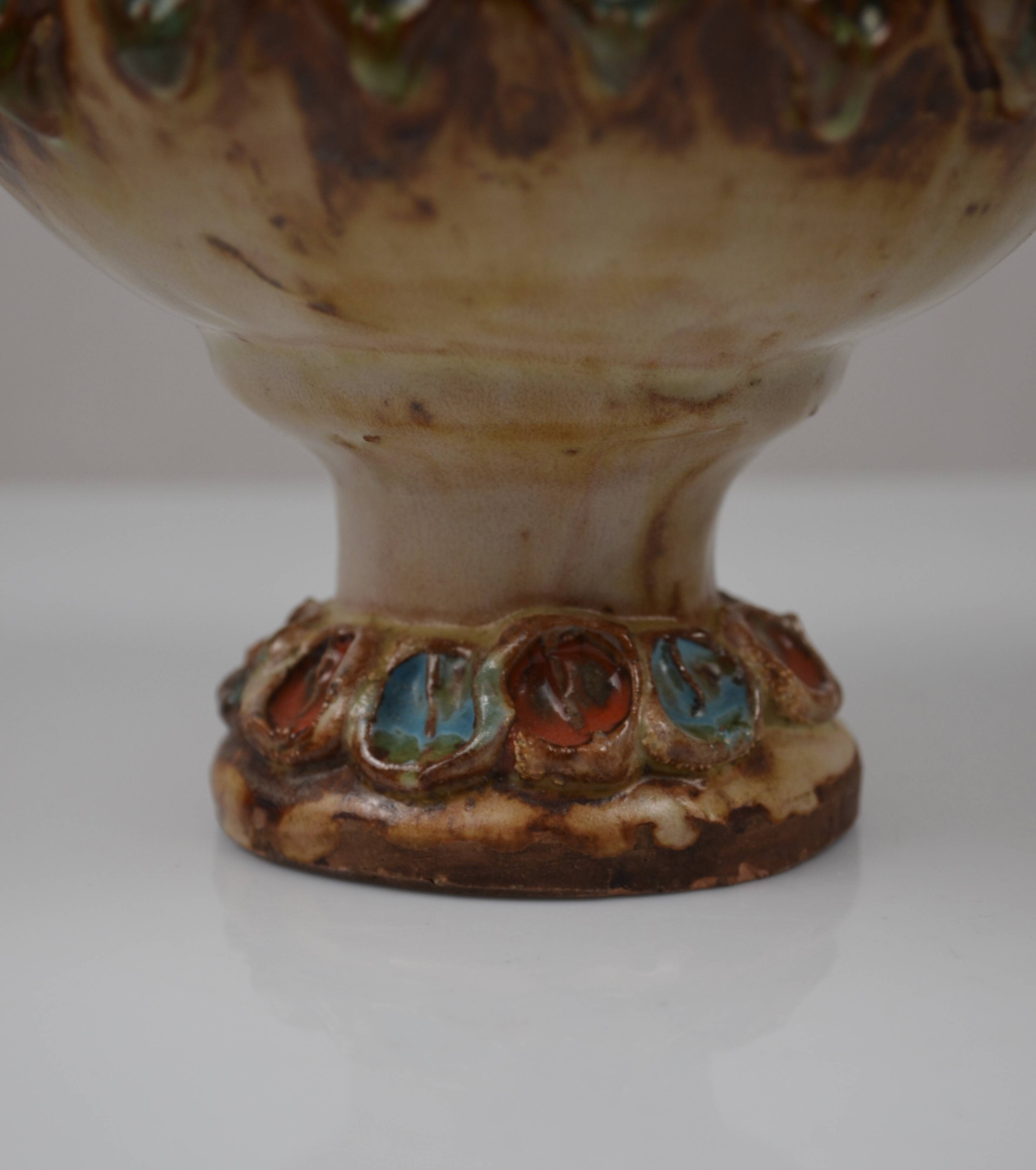 Glazed ceramic bowl, La Roue, 1960s