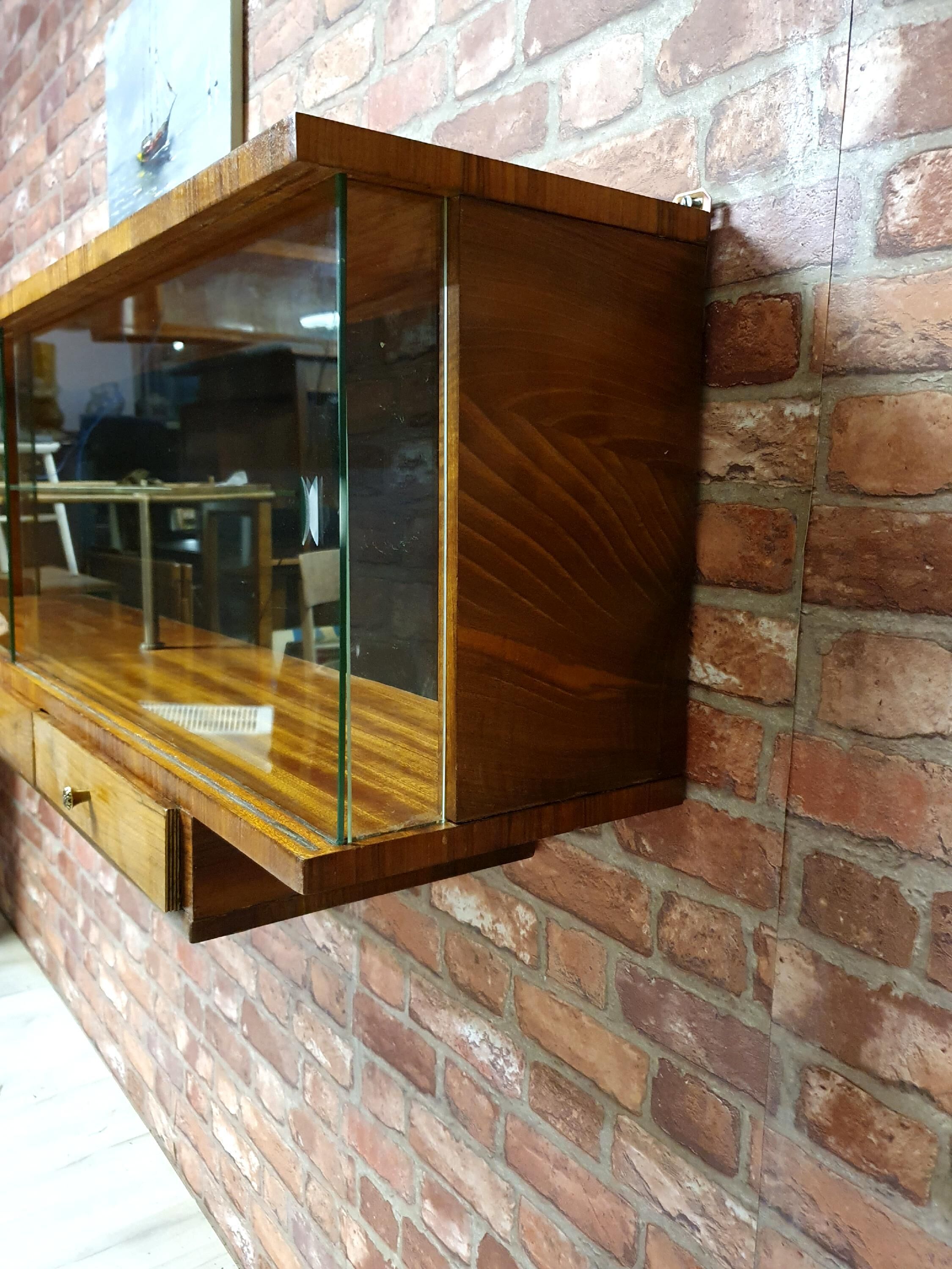 Display cabinet with hanging drawers, Poland, 1970s after renovation.