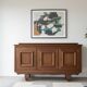 Art Deco Solid Wood Sideboard – Sapele Mahogany – High Quality and Storage