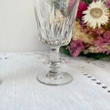 6 vintage white wine glasses