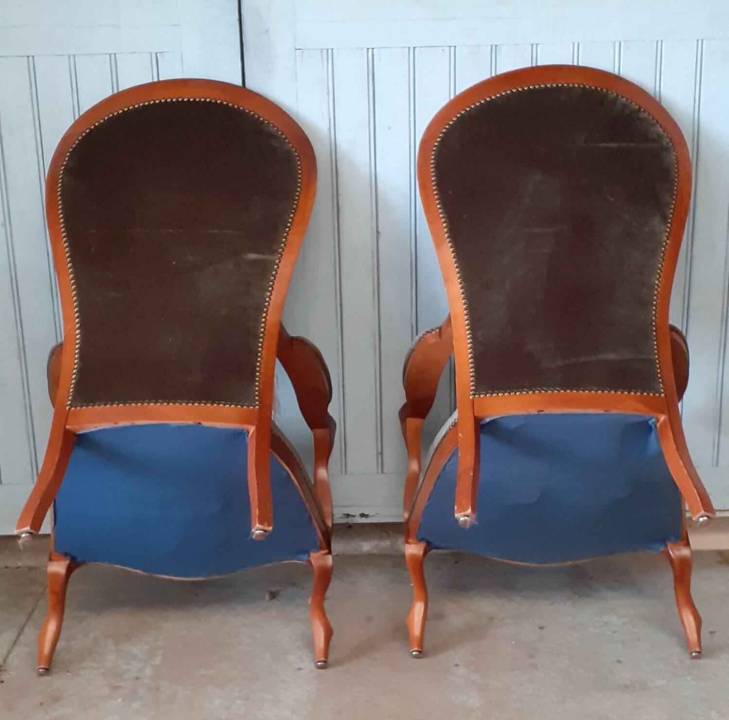 Pair of Voltaire armchairs.