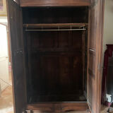 Mahogany wardrobe with fluted columns. Louis XVI style.