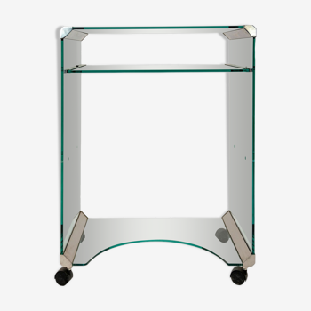 Bureau d'appoint en verre Galotti & Radice Italie 1980