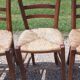 6 antique mulched chairs
