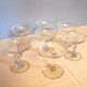 Assorted 7 engraved crystal Champagne cups.