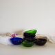 Lot de 8 coupelles en verres colorés