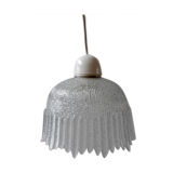 Frosted glass hanging lamp 50s