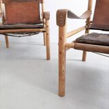 Set of 2 Safari 'Sirocco' chairs by Arne Norell 1960s