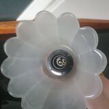 Luminaire suspension tulipe en verre blanc opaline ideal pour un couloir une entrée ou les toilettes