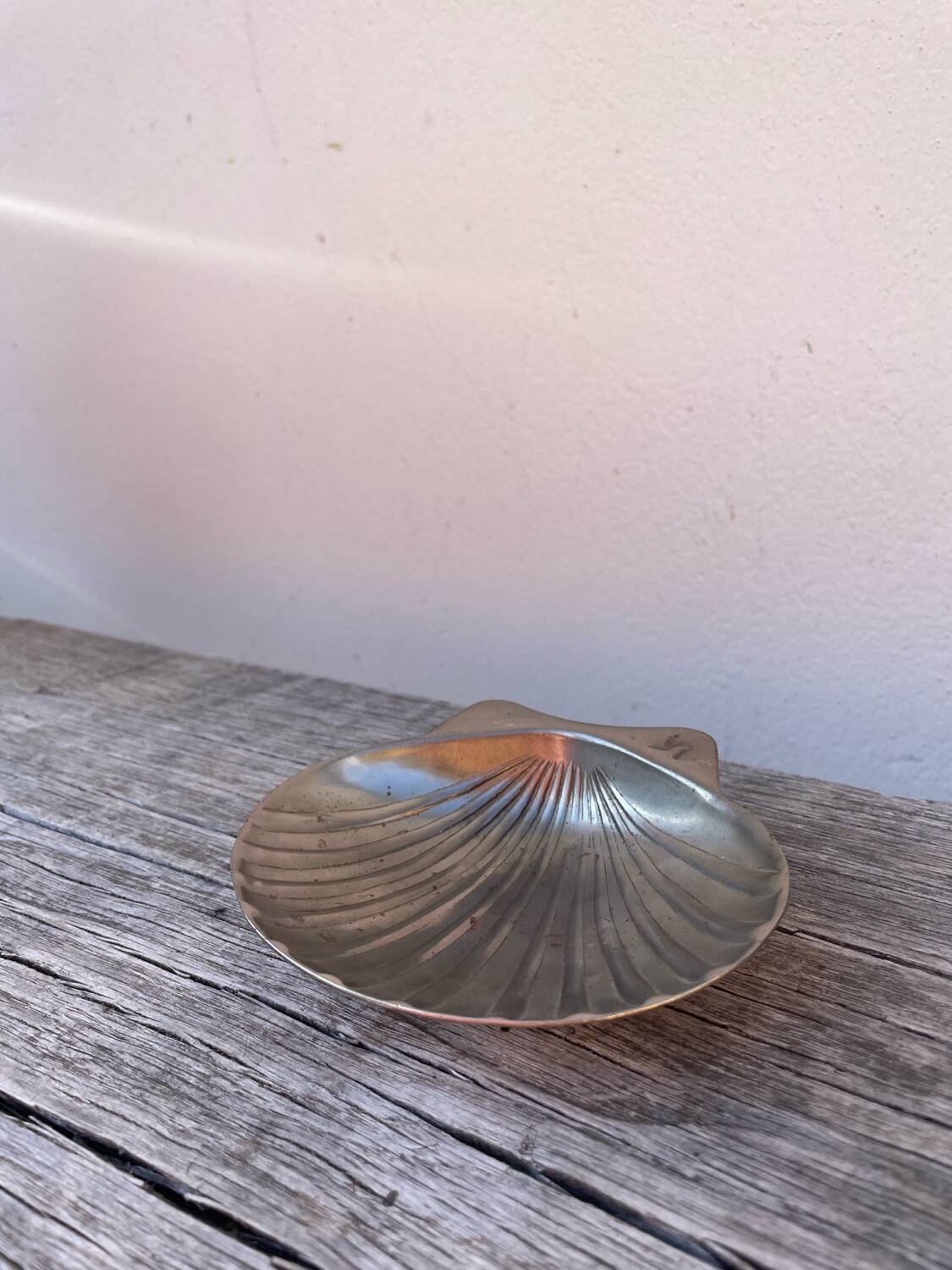 Silver-plated metal shell bowl
