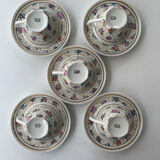 Flowered porcelain service (set of 5)
