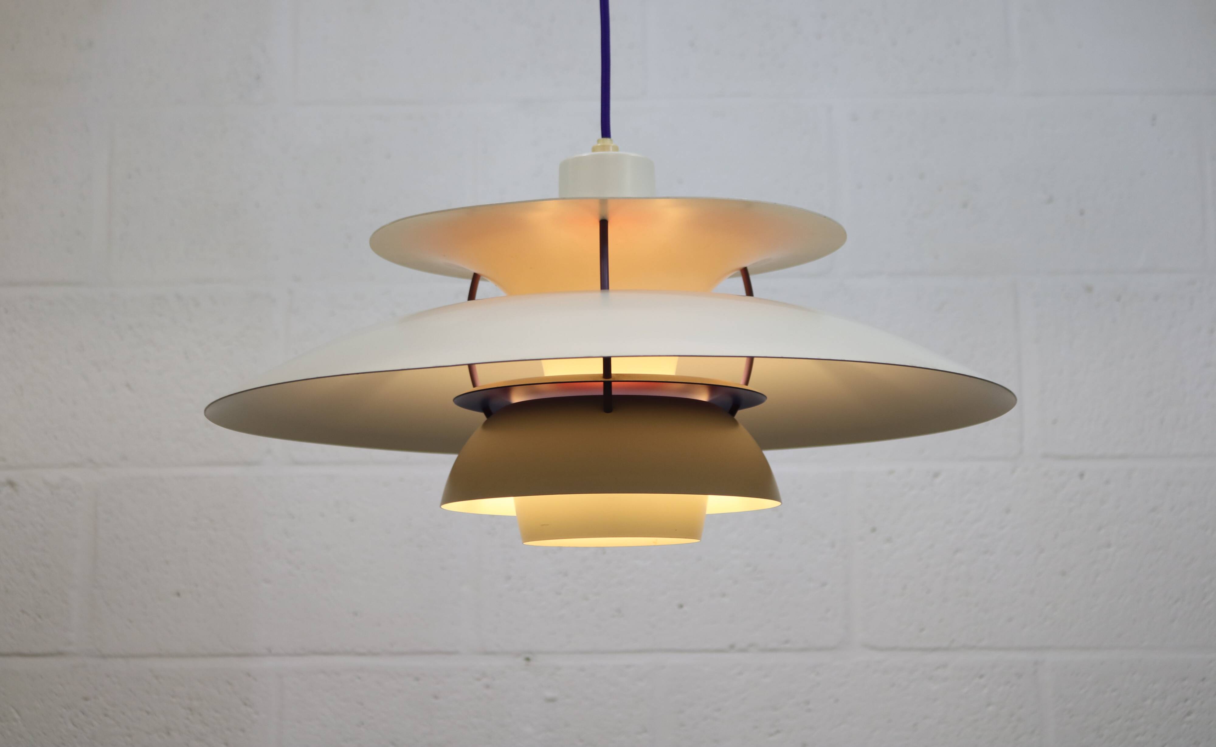 The genuine Danish item - PH5 pendant - original white colour - Louis Poulsen