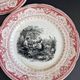 Set of 8 "Month" ceramic talking plates Digoin Sarreguemines