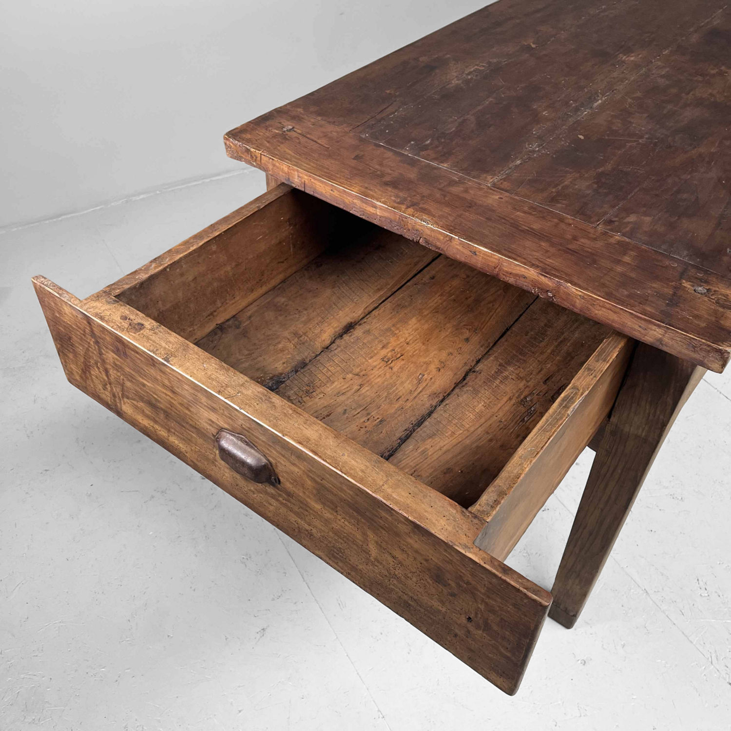 Ancient wooden monastery table, France