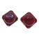 Pair of burgundy ceramic coasters or bottles with gold trim