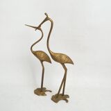 Couple d'oiseaux en laiton