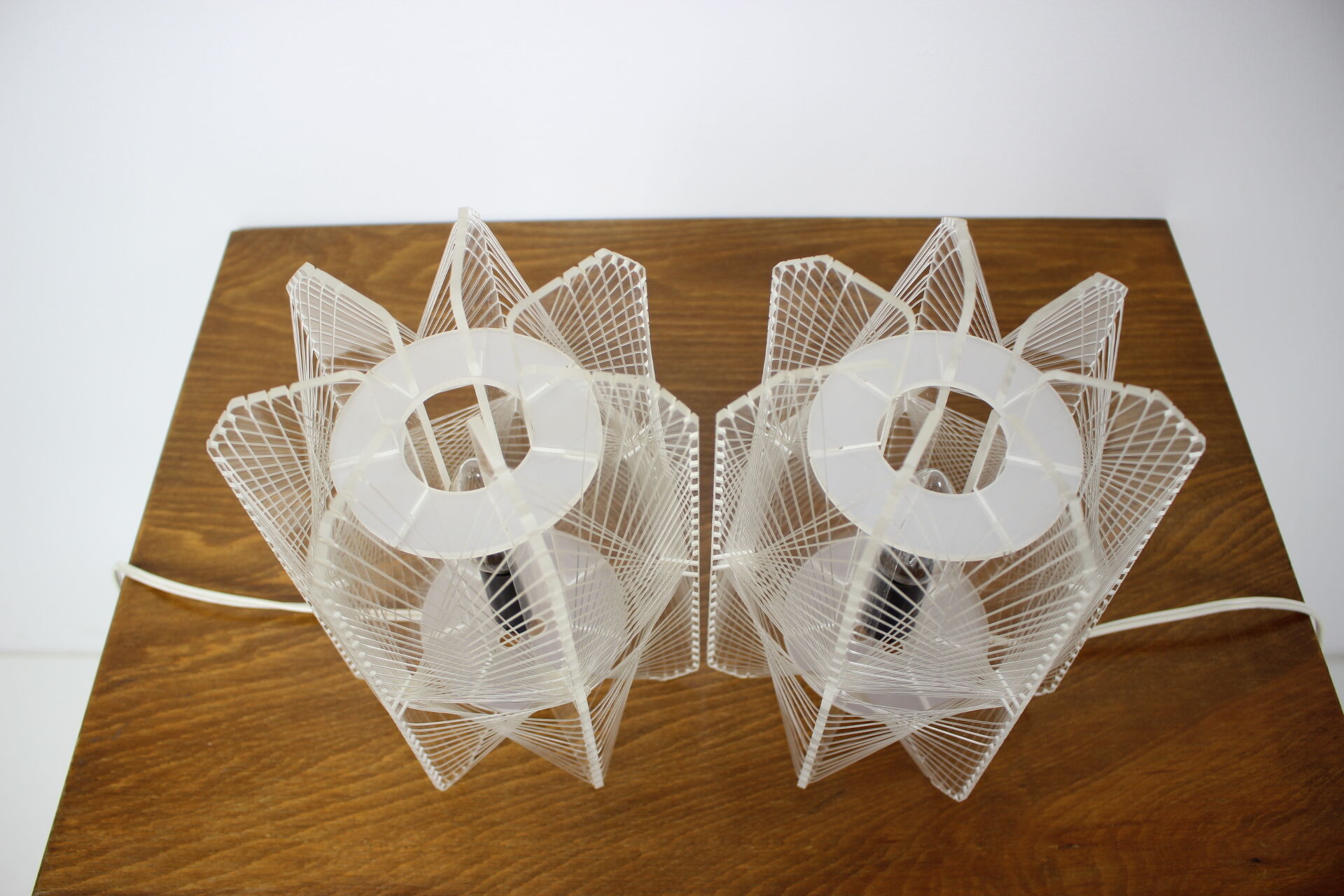 Paire de lampes de table en plastique, années 1960