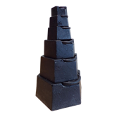Set 6 cast iron weights for roberval scale