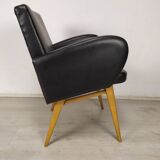 Vintage armchair skaï black