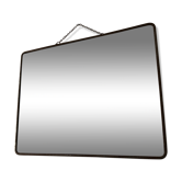 Miroir barbier 40x30cm ivoire vintage 1960
