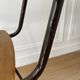 Industrial chair, vintage school chair, wood and metal