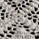 White cotton bedspread - sofa throw with geometric patterns