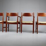 Hans Wegner dining chairs x4. Carl Hansen, Denmark. 1962