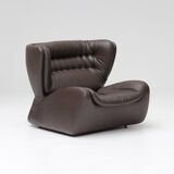 One-seat lounge sofa model pasha, manufactured in the 1970s by durlet, belgium.