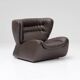 One-seat lounge sofa model pasha, manufactured in the 1970s by durlet, belgium.