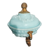 Blue Opaline Candy Box with Vallérysthal Gilding
