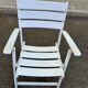 White folding garden armchair — Bistro style armchair