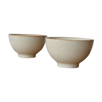 Duo de bols beige