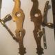 Louis xv style brass crutches and plaques
