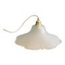 Opaque glass flower pendant light