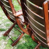 Pair of sodibois folding armchairs