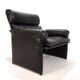 Saporiti Italia leather armchair by Giovanni Offredi, 1970