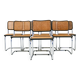 Set of 8 B32 model dining chairs by Marcel Breuer.