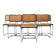 Set of 8 B32 model dining chairs by Marcel Breuer.