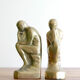 The thinker by Rodin brass bookends 60 years