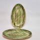2 Oval Plates Dishes Saint Clément France Vintage Hand Painted