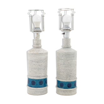 Pair of ceramic tble lights, Bitossi, Italy