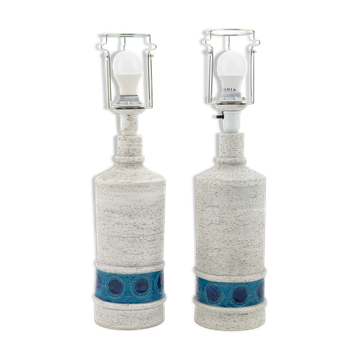 Pair of ceramic tble lights, Bitossi, Italy