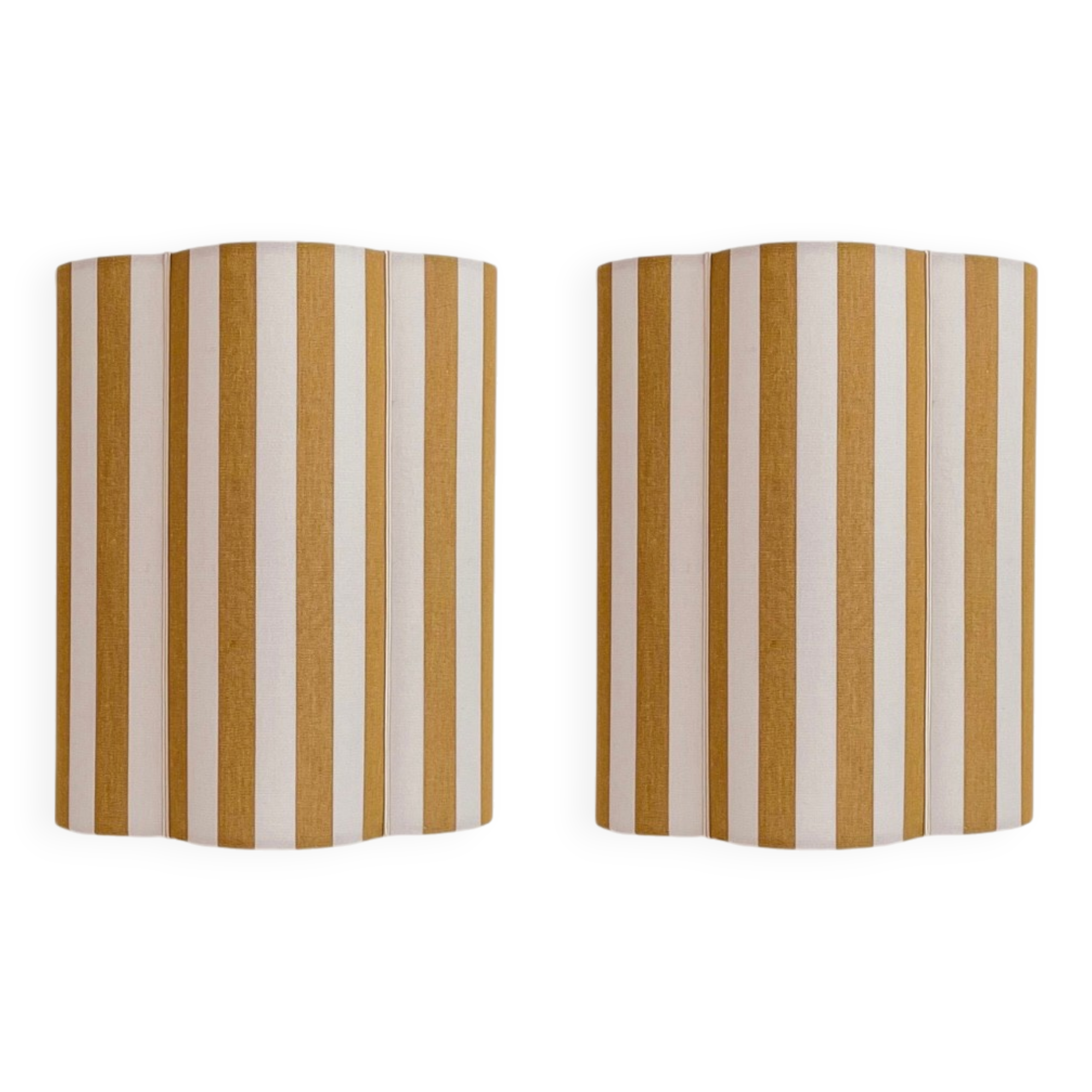 Striped fabric wall lights