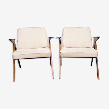Pair of "Bunny" armchairs by J. Chierowski 60