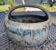Empty pocket basket in denbac stoneware green blue brown office table dressing table decoration