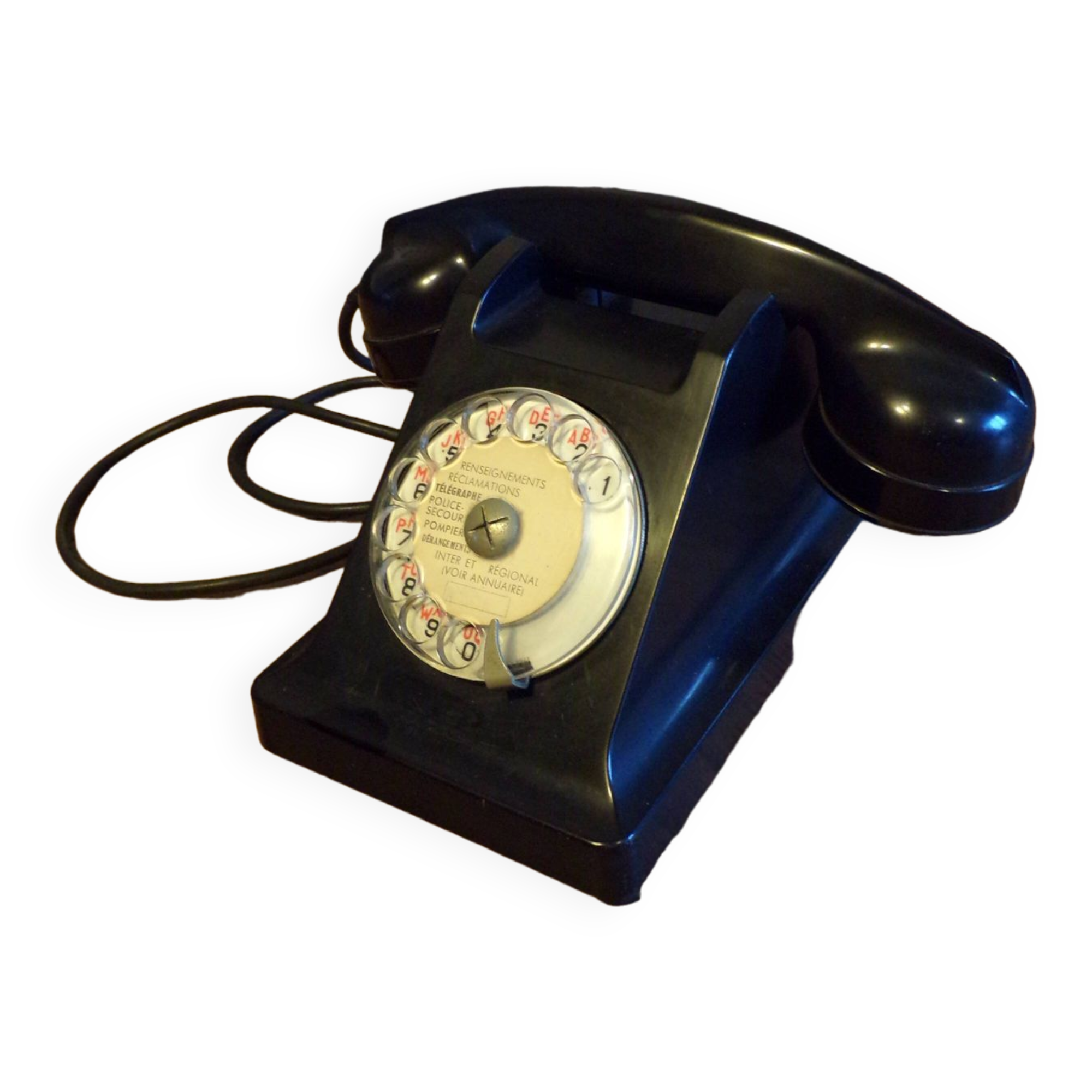 Vintage bakelite rotary telephone