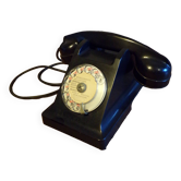Téléphone à cadran vintage en bakélite