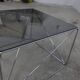 Table basse par max Sauze collection Isocèle 1970 plateau verr