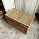 Trunk, woven wicker chest
